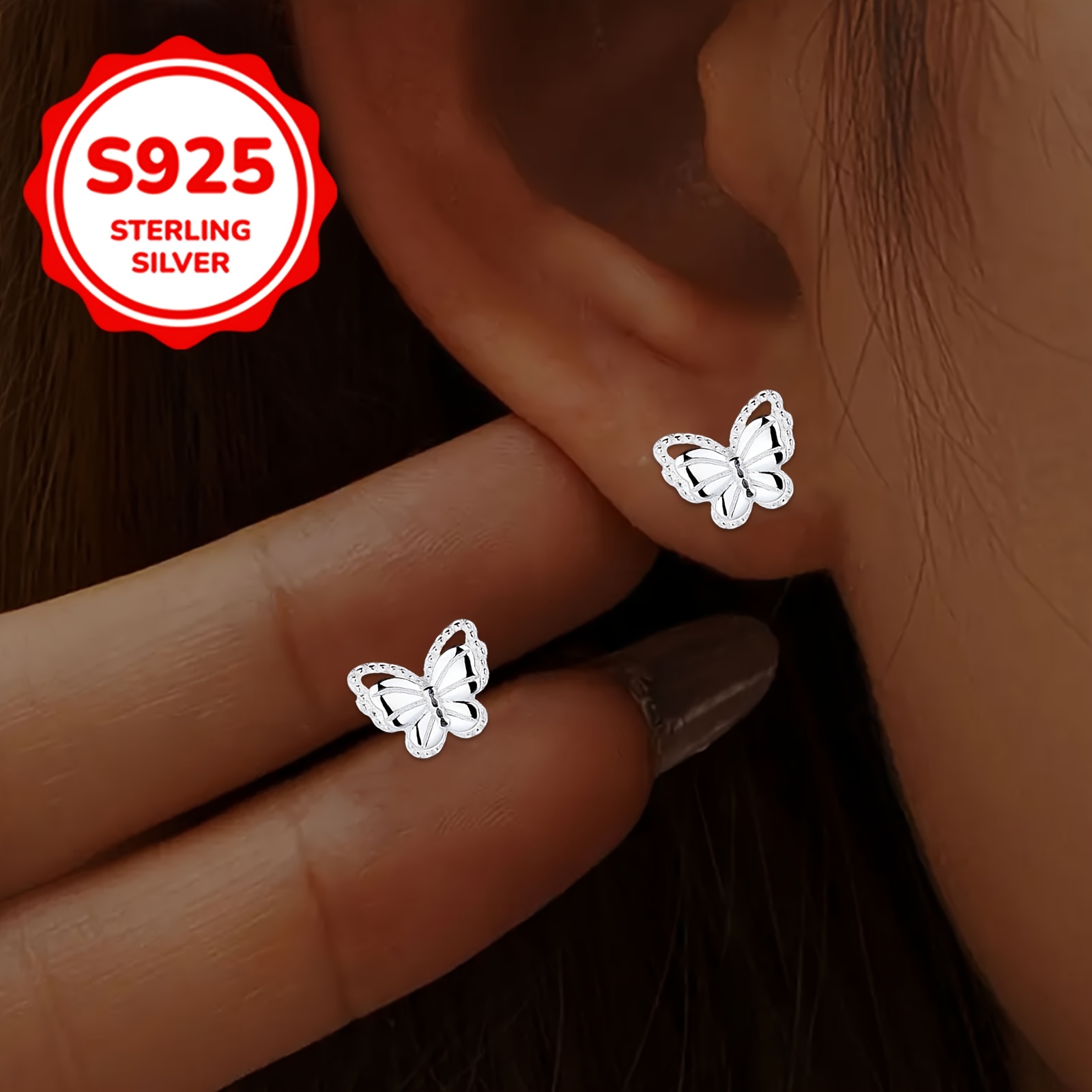 Women's Exquisite Cute Double-Layer Butterfly Earrings